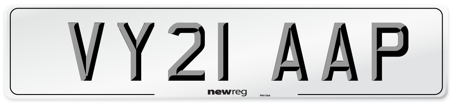 VY21 AAP Number Plate from New Reg